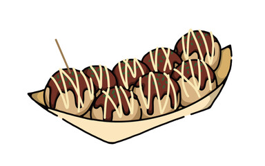 ソースとマヨネーズのたこ焼き