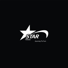 star icon vector on a black  background