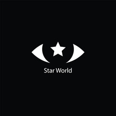 Obraz premium star icon vector on a black background
