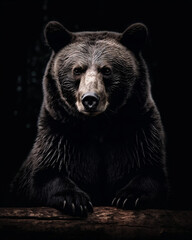 Fototapeta premium Beautiful portrait of a brown bear.