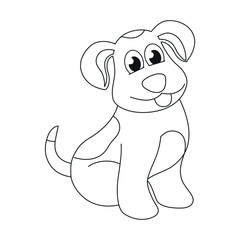 Dog. Animal companion. Outline illustration