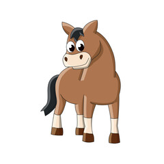 Horse. Cartoon illustration of Farm animal