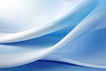 Abstract Winter Wonderland: White and Blue Gradient Background with Elegant Swirls, Generative AI