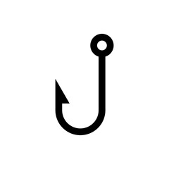 Fishing hook icon ixolated on white background.