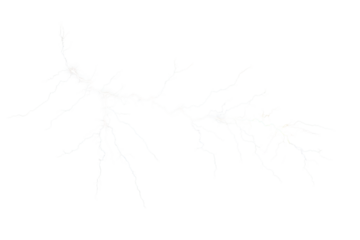 White Lightning isolated on transparent background , generative ai