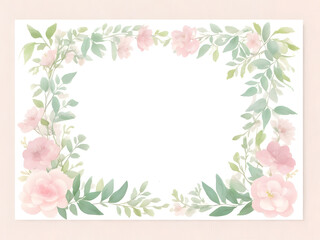 flower wreath wedding invitation card template