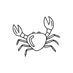 Hand drawn crab vector illustration