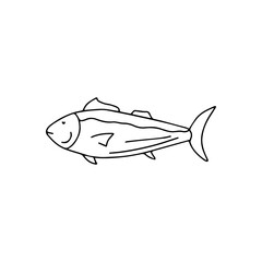 Hand drawn vector illustration fish.