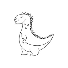 Hand drawn vector illustration of dinosaur,