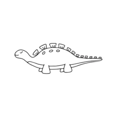 Kussenhoes Hand drawn vector illustration of dinosaur, © Семионова Светлана