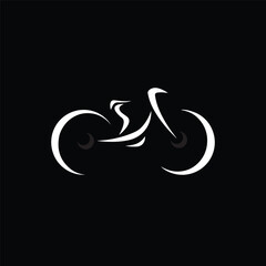 Obraz premium Cycling Logo. Mountain Cycling business Logo. Vector style minimal and flat logo. simple and memorable.