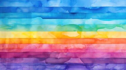 Rainbow flag watercolor design, striped, colored stripes, lgbt