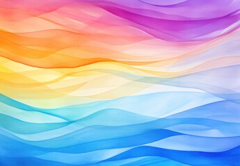Obraz premium rainbow stripes watercolor background image, waves