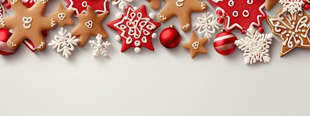 banner christmas background pattern cookies with christmas pattern