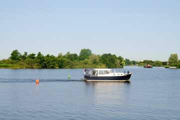 Obraz premium Sneek, Meer, Niederlande, Segelboot, Landschaft, Sneeker Meer, Schiff, 