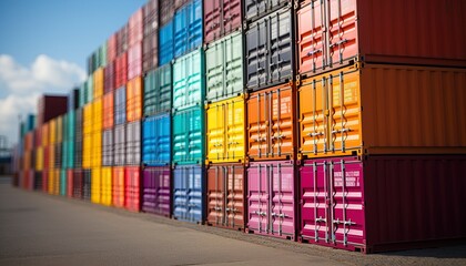 Fototapeta premium containers in port