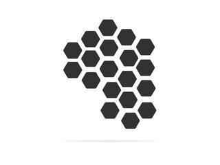 Honeycomb simple icon stock vector