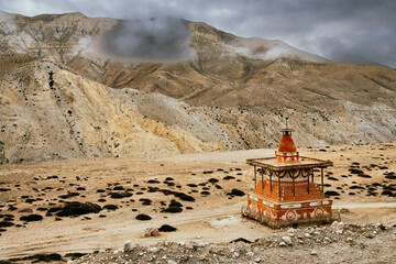 Buddhist Gompa Gumbas in Tibetan influenced Upper Mustang of Nepal