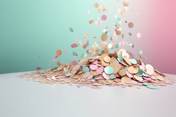 Christmas confetti gradient pastel background