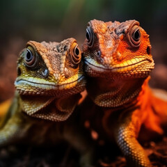 Fototapeta premium Lizard, Wildlife Photography, Generative AI