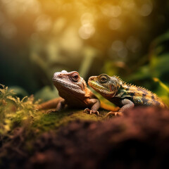 Obraz premium Lizard, Wildlife Photography, Generative AI