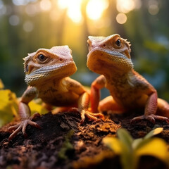 Obraz premium Lizard, Wildlife Photography, Generative AI