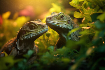 Obraz premium Lizard, Wildlife Photography, Generative AI