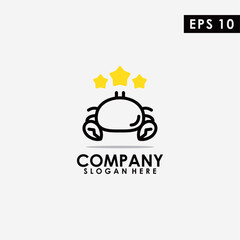 Line Of Star Crab Logo Design Vector Template. Modern Design. Vector Illustration