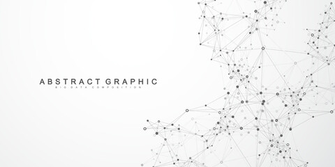 Global network connection banner design template. Header social network communication in the global business concept. Big data visualization. Internet technology. Vector illustration