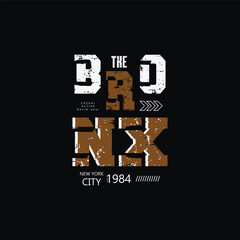 The bronx new york city typography creative graphic print t shirt 