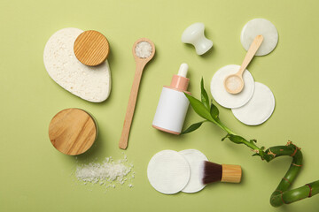 Self care concept, bamboo accessories for self care