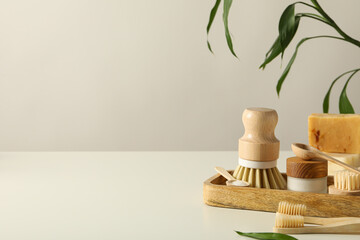 Self care concept, bamboo accessories for self care