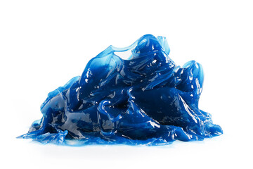 Grease, Blue premium quality synthetic lithium complex grease isolated on white background with...