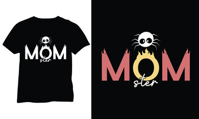 Momster Halloween Mom Cute Halloween eps Funny Halloween eps vector design