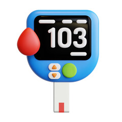 3D Glucometer Medical concept high quality render illustration