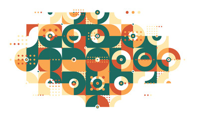 Ethnic abstract geometric background, ceramic look like colors traditional tribal motif, modular mosaic tiles pattern.