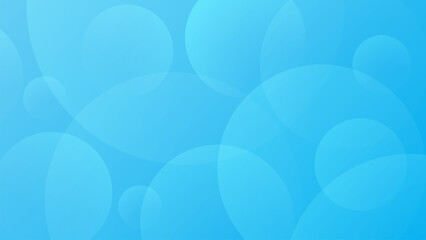 Blue abstract background with circles as main elements.