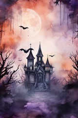 watercolor background Halloween