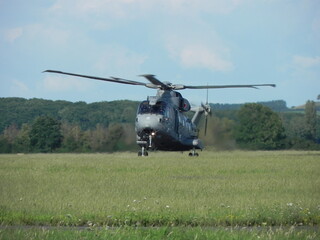 Fototapeta na wymiar Royal Navy Merlin Helicopter