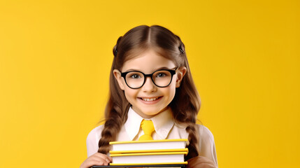 School girl with yellow background.




Generative AI