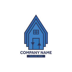 Three Housing 2 logo. Simple, unique, modern. 