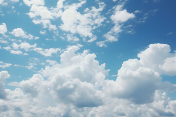Naklejka na ściany i meble A blue sky and a clouds background