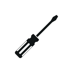 Fototapeta premium Screwdriver icon vector illustration. Symbol screwdriver on isolated background. Construction sign concept.