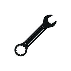 Spanner icon vector illustration. Symbol wrench on isolated background. Construction sign concept.