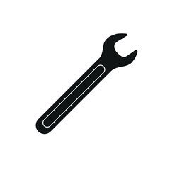 Spanner icon vector illustration. Symbol wrench on isolated background. Construction sign concept.