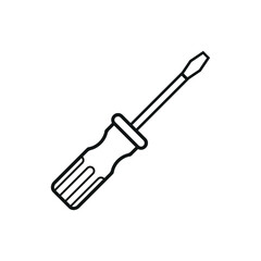 Screwdriver icon vector illustration. Symbol screwdriver on isolated background. Construction sign concept.