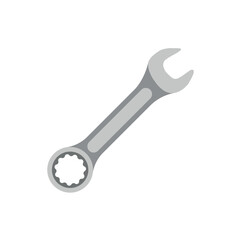 Spanner icon vector illustration. Symbol wrench on isolated background. Construction sign concept.