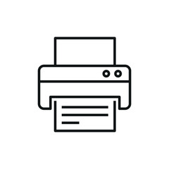 Printer icon vector illustration. Printout icon on isolated background. Print sign concept.