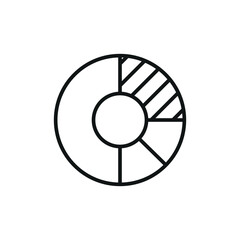 Fototapeta premium Pie chart icon vector illustration. Analysis icon on isolated background. Statistics sign concept.