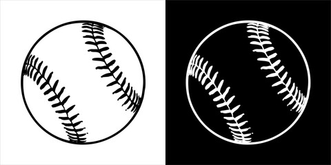 Illustration vector graphics of baseball icon - obrazy, fototapety, plakaty